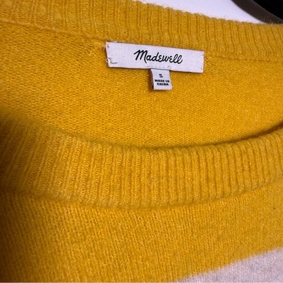 Madewell Women's Striped Sweater - Mustard, Cream, Rust, Mauve Balloon Sleeves S - Picture 2 of 6